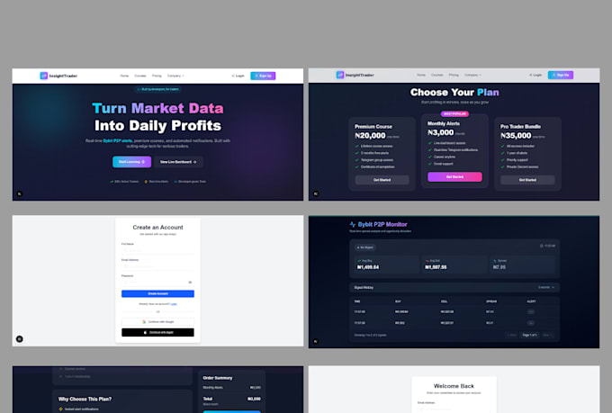 build a landing page with secure payment integration